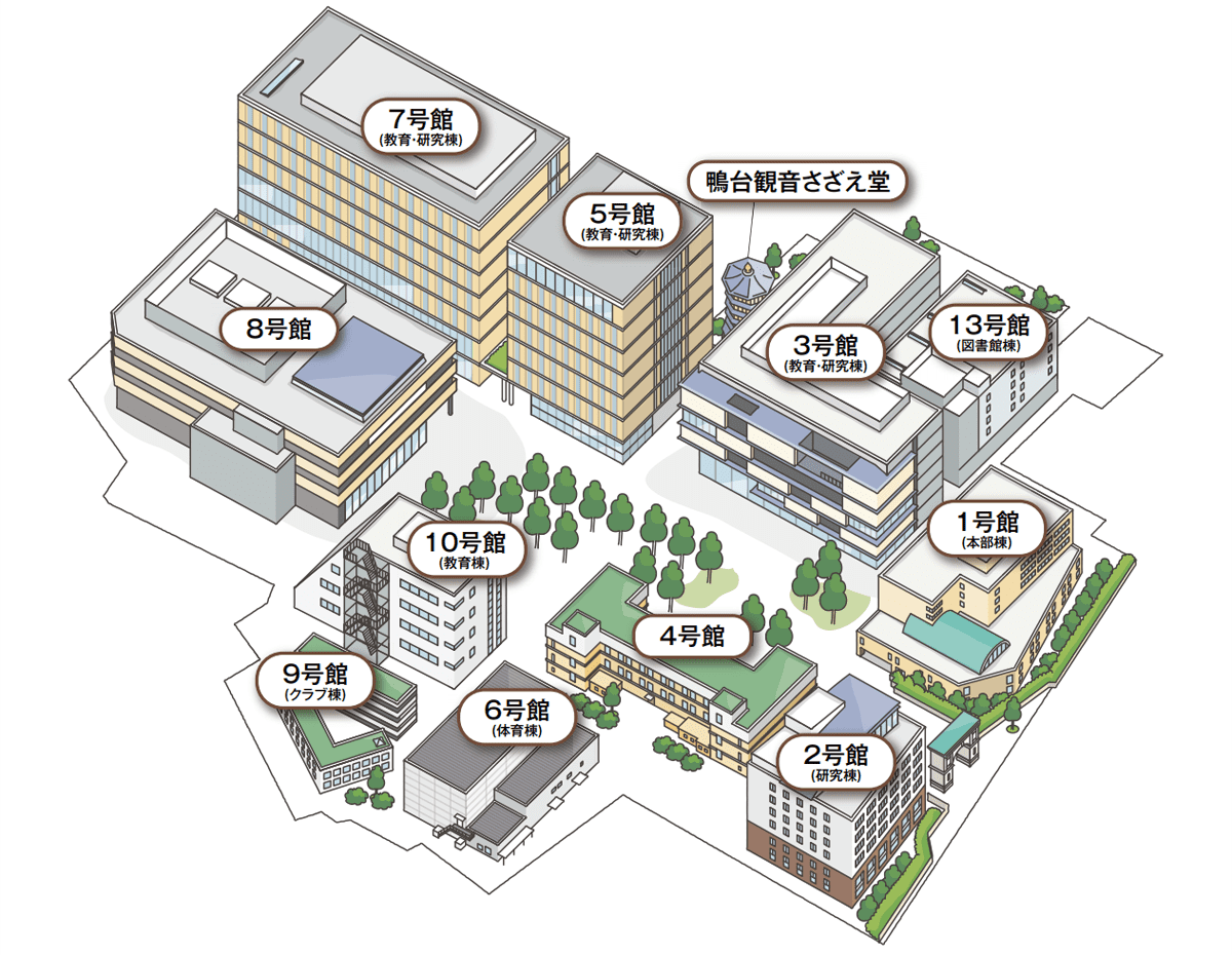 キャンパスマップ｜大正大学[公式サイト]